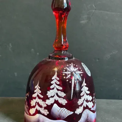 Fenton “Star Bright” Ruby Christmas Bell
