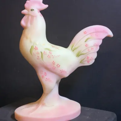 Fenton Burmese Glass Rooster