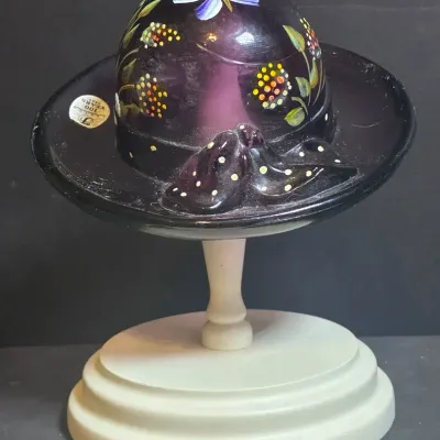 Fenton Purple Glass Hat