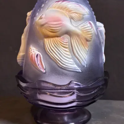 Fenton Atlantis Koi Fish Fairy Lamp