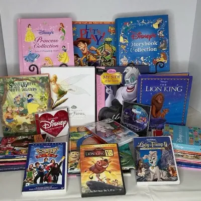 Disney Books, DVD, & CD Lot