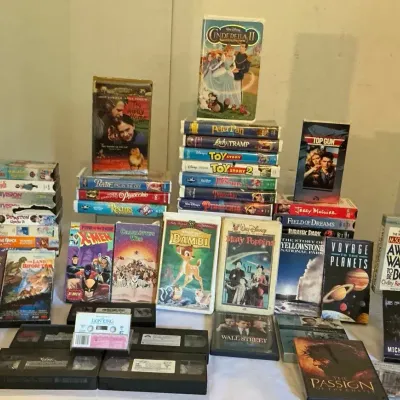 VHS AND DVD MOVIE COLLECTION 30+ TAPES AND DISCS