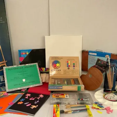 Artist Painting And Supplies Lot