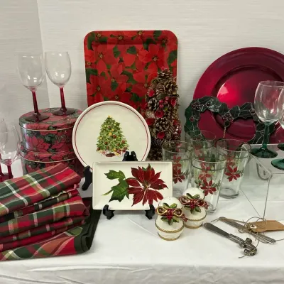 Poinsettia Christmas Kitchen, And Home Decor