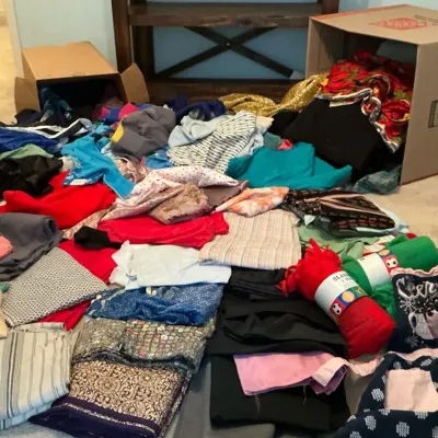 Large Mystery Lot Of Various Fabric and Materials