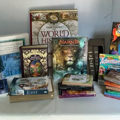 Large Lot Of Fantasy Books, Including C.S. Lewis, And Tolken