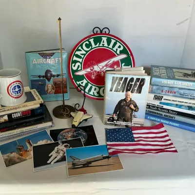 Pilot Coffee Table And Novels Books With Collectibles 