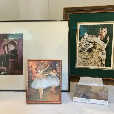 BALLERINA AND DANCE DANCER, FRAMED ARTWORK LOT