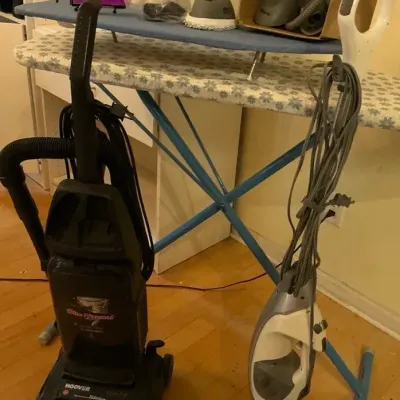 CLEANING BUNDLE - IRONING BOARD - HOOVER VACUUM CLEANER- SHARK STEAM AND MOP
