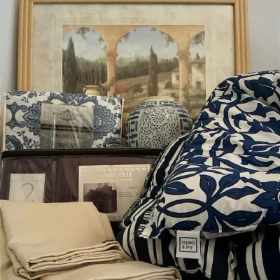 Blue & Cream Country Cottage Room Decor