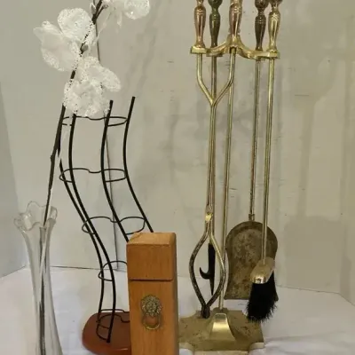  FIREPLACE TOOL SET, AND HOME  DECOR