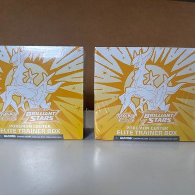 Sale Photo Thumbnail #159: Two Pokemon Sword & Shield Brilliant Stars Elite Trainer Boxes