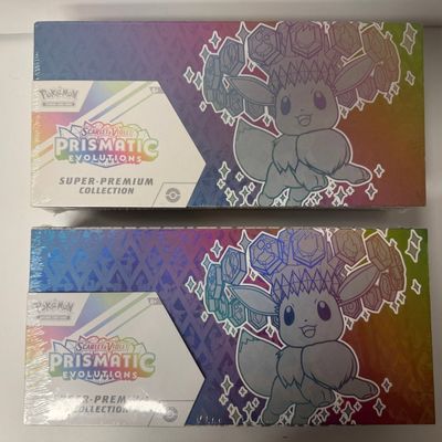 Sale Photo Thumbnail #126: Two Pokemon Scarlet & Violet Prismatic Evolutions Super-Premium Collections