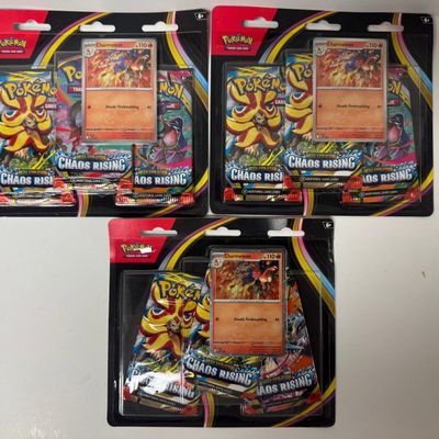 Sale Photo Thumbnail #142: Pokemon TCG Chaos Rising Booster Packs with Charmander Card (3-Pack)