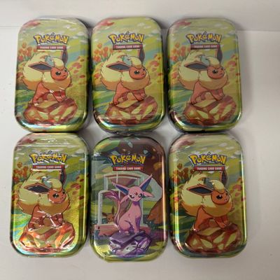 Sale Photo Thumbnail #179: Pokemon Trading Card Game Tins - Set of 6