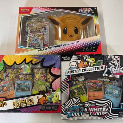 Sale Photo Thumbnail #131: Pokemon TCG Accessory Pouch, First Partners Deluxe Pin Collection, and Poster Collection