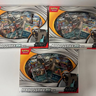Sale Photo Thumbnail #96: Lot of 3 Pokemon TCG Mabosstiff EX Boxes