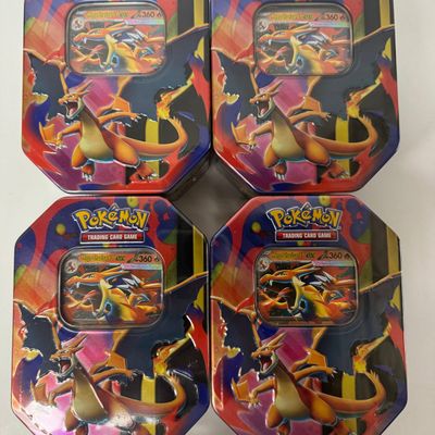 Sale Photo Thumbnail #154: Set of 4 Pokemon Trading Card Game Charizard EX Tins