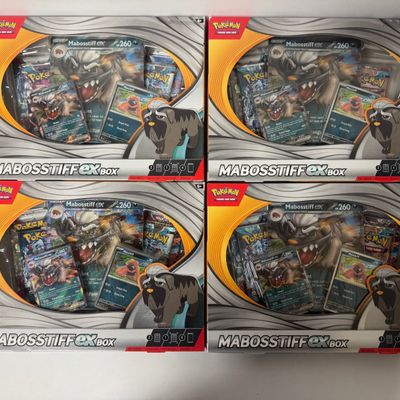 Sale Photo Thumbnail #100: Set of 4 Pokemon TCG MABOSSTIFF EX Boxes