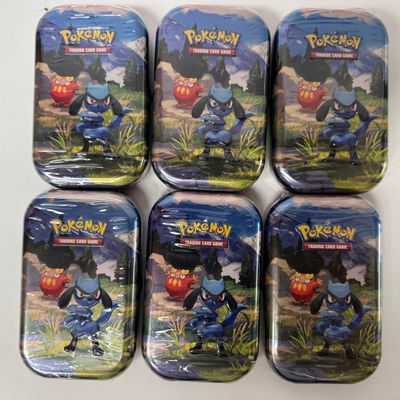 Sale Photo Thumbnail #175: Set of 6 Pokemon Trading Card Game Tins