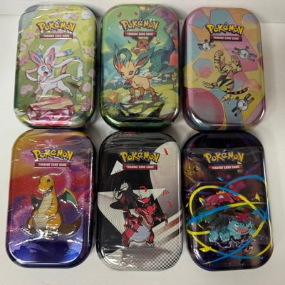 Sale Photo Thumbnail #177: Collection of Six Pokemon Trading Card Game Tins