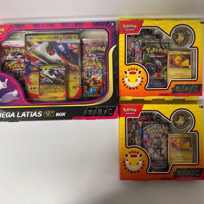 Sale Photo Thumbnail #219: Pokemon TCG Mega Latias EX Box and Two Pokemon Day 2026 TCG Tins