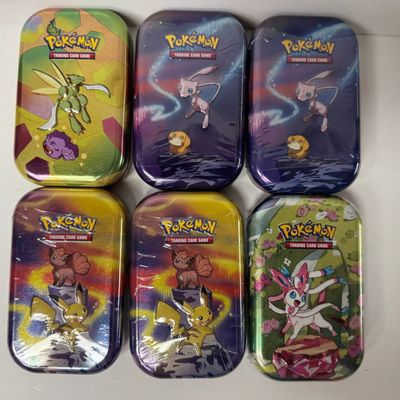 Sale Photo Thumbnail #178: Collection of Six Pokemon Trading Card Game Tins