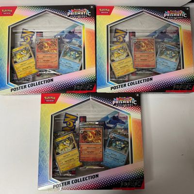Sale Photo Thumbnail #206: Pokemon TCG Scarlet & Violet-Prismatic Evolutions Poster Collection (3 Boxes)