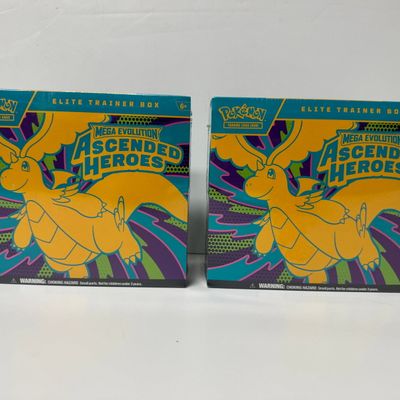 Sale Photo Thumbnail #5: Two Pokemon TCG Mega Evolution Ascended Heroes Elite Trainer Boxes