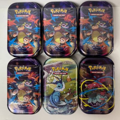 Sale Photo Thumbnail #176: Set of 6 Pokemon Trading Card Game Tins