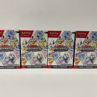 Sale Photo Thumbnail #12: Pokemon TCG Scarlet & Violet - Prismatic Evolutions Booster Bundle (4-Pack)