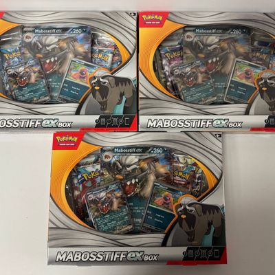 Sale Photo Thumbnail #192: Three Pokemon TCG MABOSSTIFF EX Boxes