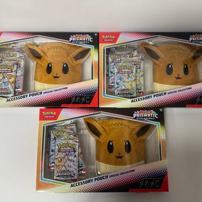 Sale Photo Thumbnail #106: Pokemon Prismatic Evolutions Accessory Pouch Special Collection - Set of 3