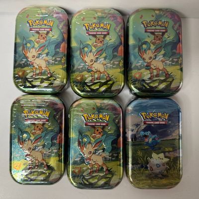 Sale Photo Thumbnail #182: Set of 6 Pokemon Trading Card Game Tins