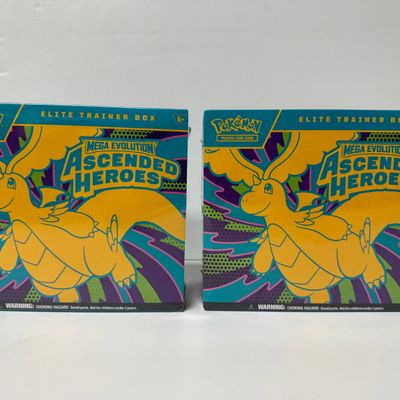 Sale Photo Thumbnail #7: Two Pokemon TCG Mega Evolution: Ascended Heroes Elite Trainer Boxes