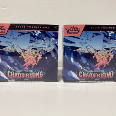 Sale Photo Thumbnail #2: Two Pokemon TCG Mega Evolution Chaos Rising Elite Trainer Boxes