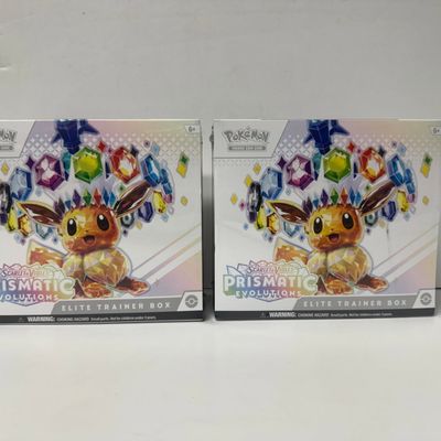 Sale Photo Thumbnail #124: Pokemon Scarlet & Violet Prismatic Evolutions Elite Trainer Boxes (Set of 2)