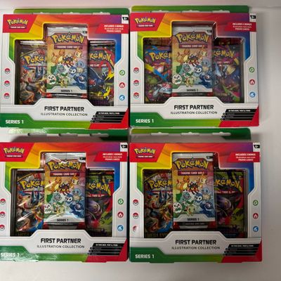 Sale Photo Thumbnail #138: Four Pokemon First Partner Illustration Collection Boxes Series 1