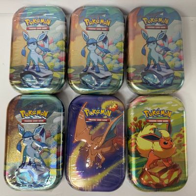 Sale Photo Thumbnail #184: Set of 6 Pokemon Trading Card Game Tins