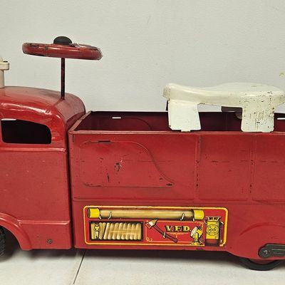 1950's Marx Sit-n-Ride Fire Truck