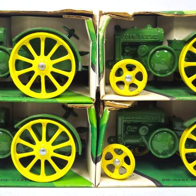 (4) John Deere 1923 Model D Steel Wheel Tractors