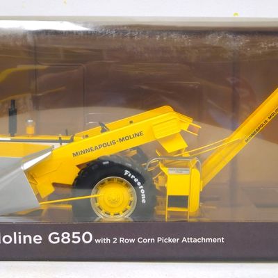 Minneapolis Moline G850 with 2-Row Corn Picker