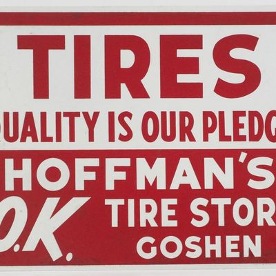 Sale Photo Thumbnail #380: Hoffman Tires Store reflective sign