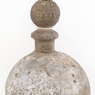 Sale Photo Thumbnail #598: Case Eagle cast iron finial on cement ball