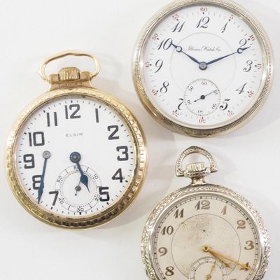 Sale Photo Thumbnail #235: (3) Pocket watches