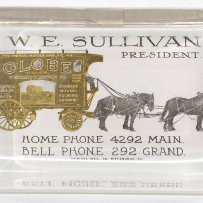 Sale Photo Thumbnail #199: W.E. Sullivan 'Globe Moving' paperweight
