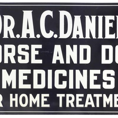 Sale Photo Thumbnail #511: Dr A.C. Daniels Horse and Dog Medicines sign