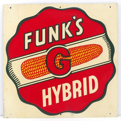 Sale Photo Thumbnail #523: Funk's G Hybrid seed corn sign