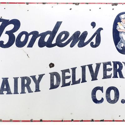 Sale Photo Thumbnail #336: Borden's Dairy Delivery Co. sign