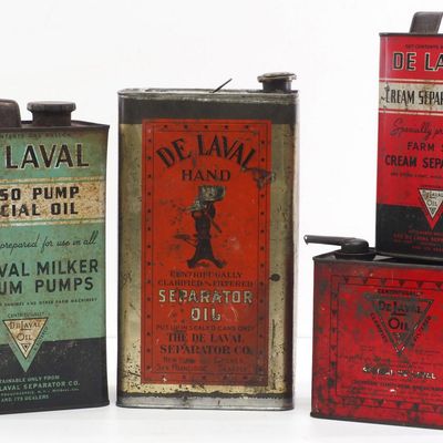 Sale Photo Thumbnail #26: (4) DeLaval oil tins